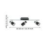 30834_DIMENSION_0001 | Eglo Romania Spot pe bară DAVIDA 1 GU10 3X4.6W IP20 30834