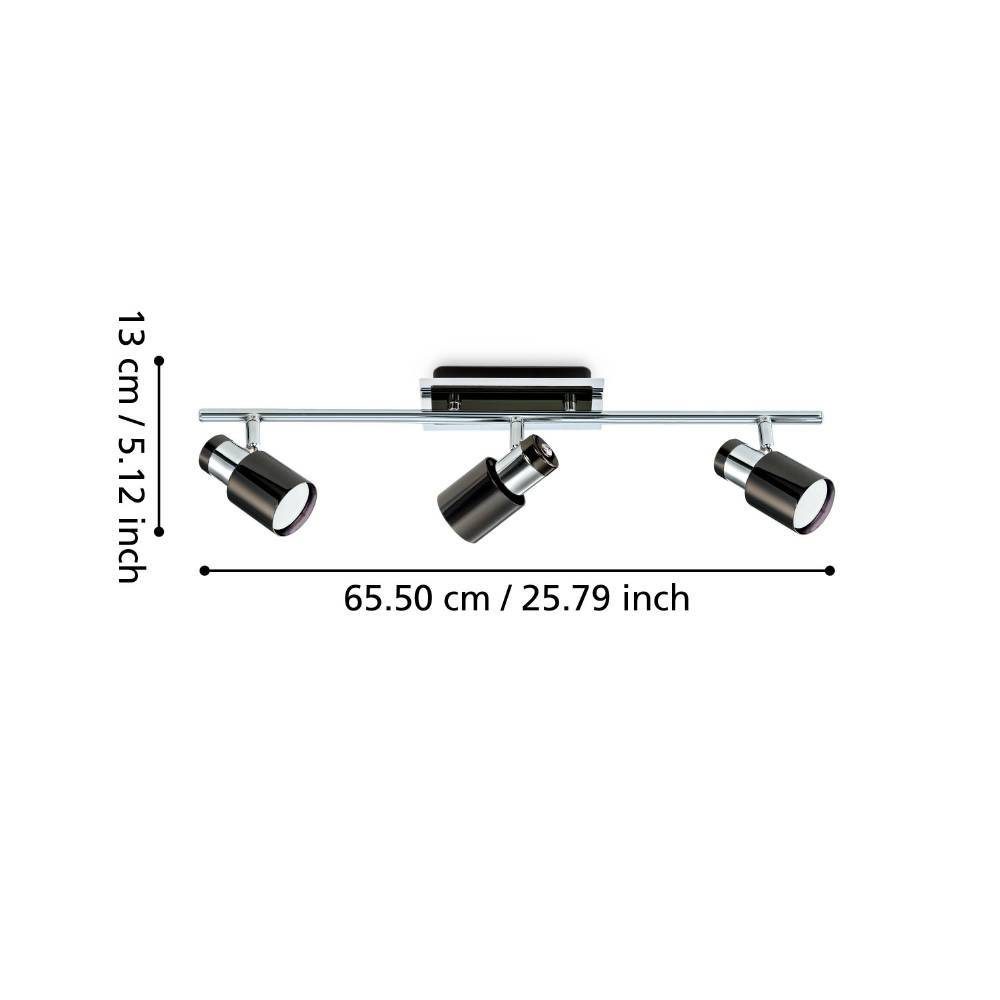 30834_DIMENSION_0001 | Eglo Romania Spot pe bară DAVIDA 1 GU10 3X4.6W IP20 30834