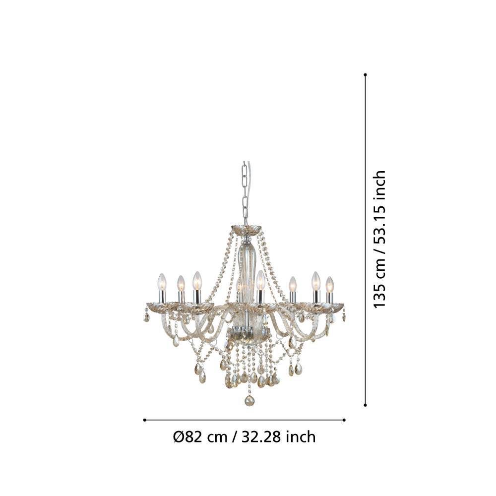 39093_DIMENSION_0001 | Eglo Romania Candelabru BASILANO 8XE14 IP20 39093