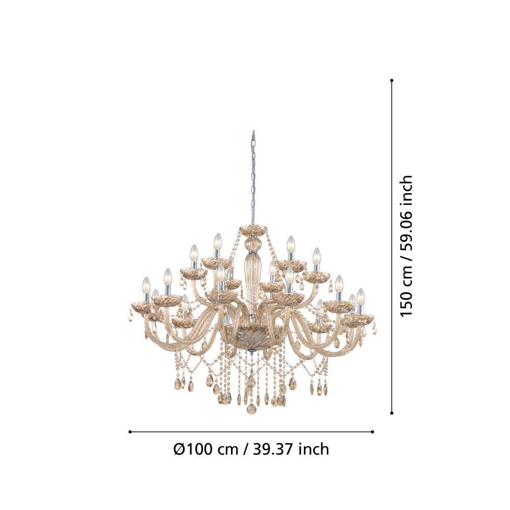 39095_DIMENSION_0001 | Eglo Romania Candelabru BASILANO 18XE14 IP20 39095