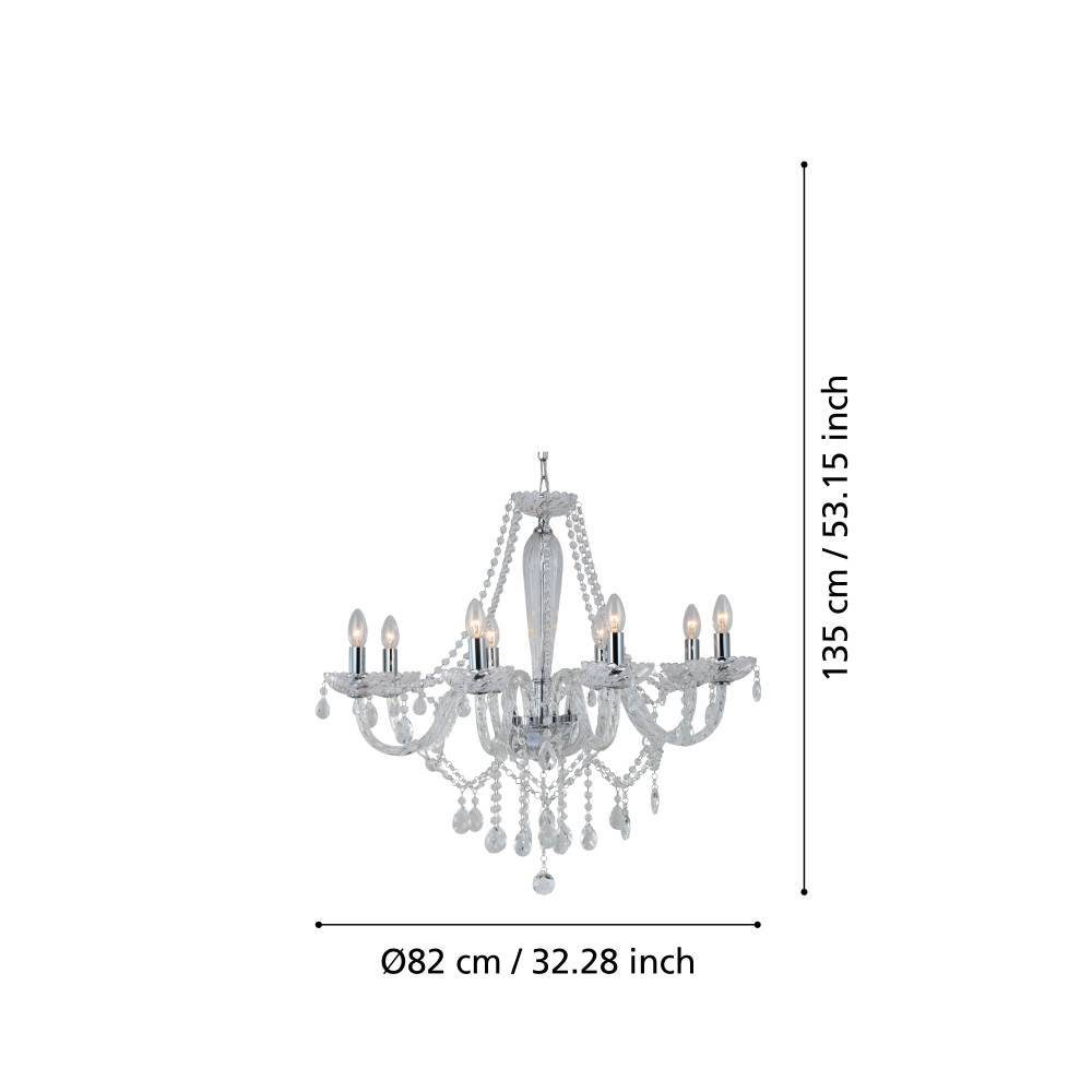 39101_DIMENSION_0001 | Eglo Romania Candelabru BASILANO 1 8XE14 IP20 39101