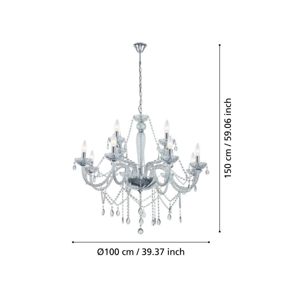 39102_DIMENSION_0001 | Eglo Romania Candelabru BASILANO 1 12XE14 IP20 39102
