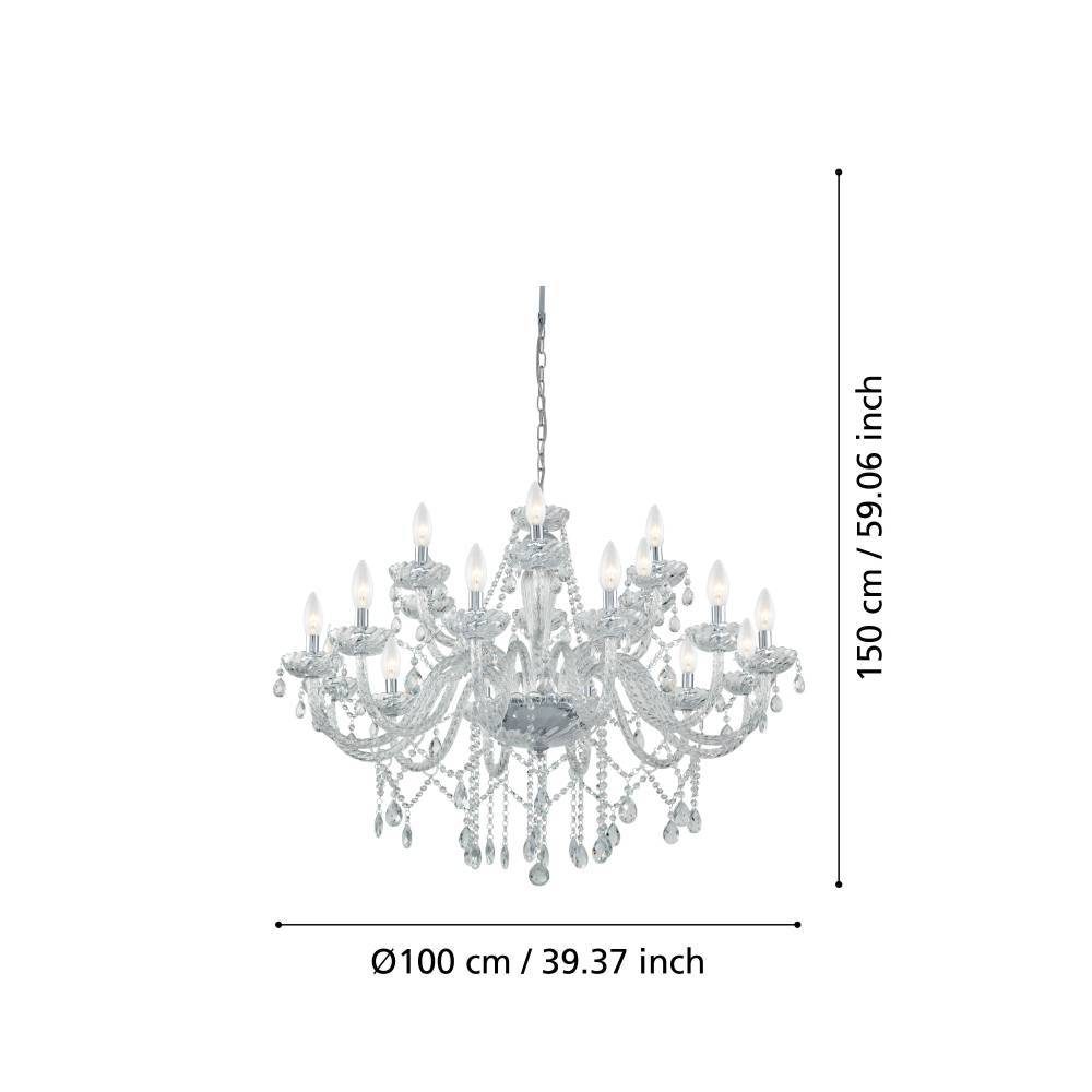 39103_DIMENSION_0001 | Eglo Romania Candelabru BASILANO 1 18XE14 IP20 39103