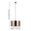 39356_DIMENSION_0001 | Eglo Romania Pendul SAGANTO 1 E27 IP20 39356