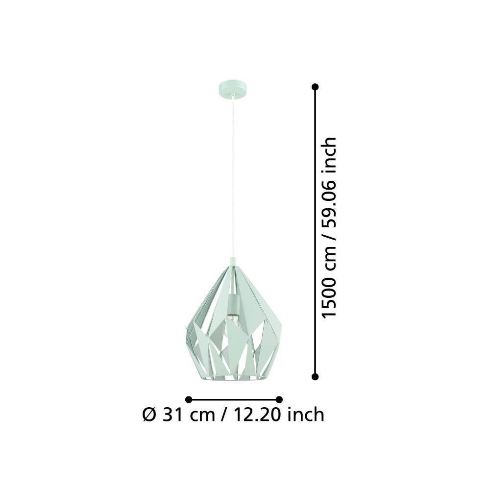 49026_DIMENSION_0001 | Eglo Romania Pendul CARLTON-P E27 IP20 49026