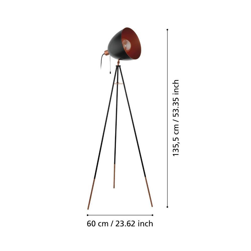49386_DIMENSION_0001 | Eglo Romania Lampadar CHESTER E27 IP20 49386