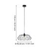 49487_DIMENSION_0001 | Eglo Romania Pendul CARLTON 2 E27 IP20 49487