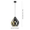 49931_DIMENSION_0001 | Eglo Romania Pendul CARLTON 1 E27 IP20 49931