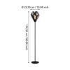 49994_DIMENSION_0001 | Eglo Romania Lampadar CARLTON 1 E27 IP20 49994