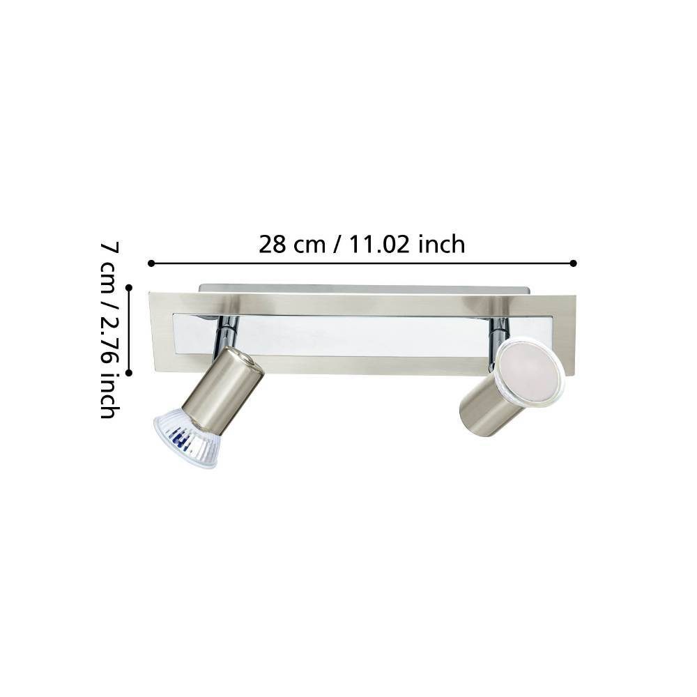 90915_DIMENSION_0001 | Eglo Romania Spot pe bară ROTTELO GU10 2X4.6W IP20 90915