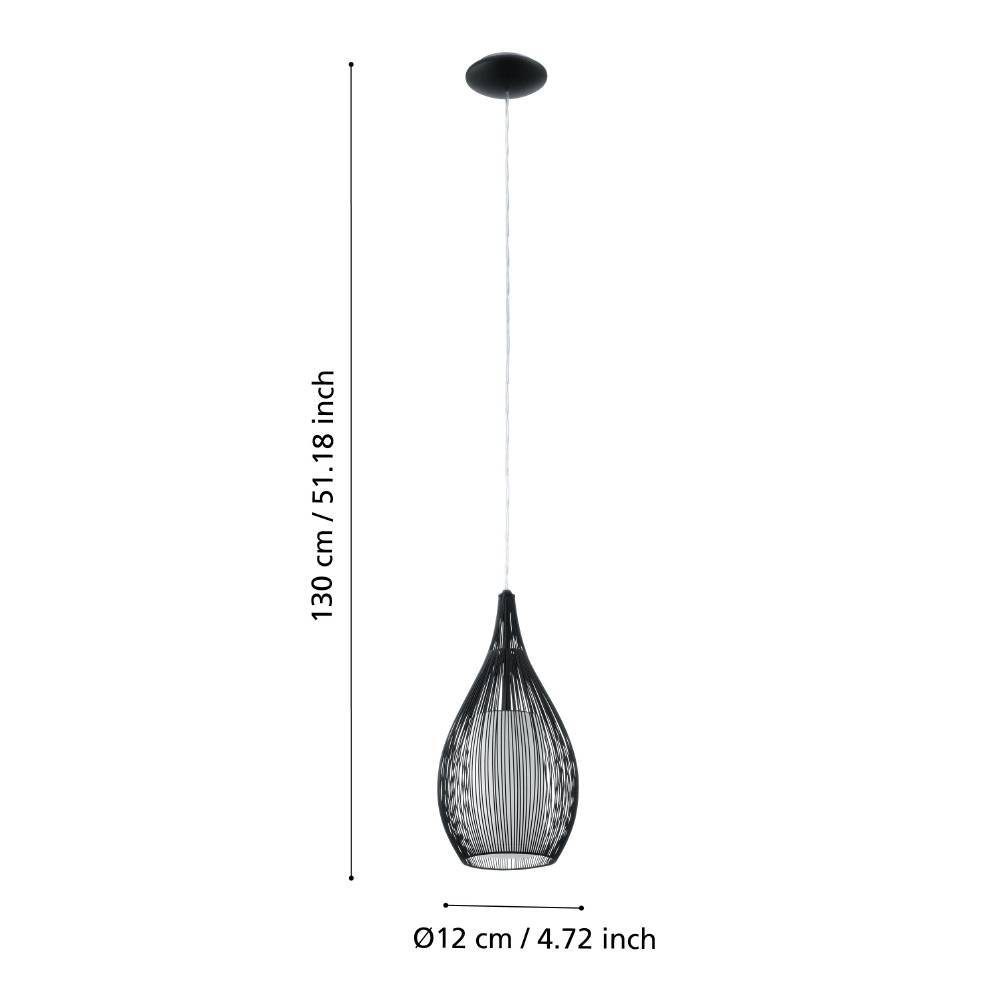 92252_DIMENSION_0001 | Eglo Romania Pendul RAZONI E27 IP20 92252