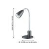 92873_DIMENSION_0001 | Eglo Romania Veioză FOX LED GU10 2.8W IP20 92873