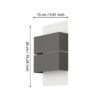 93254_DIMENSION_0001 | Eglo Romania Aplică KIBEA LED 2X2.5W IP54 93254
