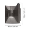 93368_DIMENSION_0001 | Eglo Romania Aplică REDONDO LED 2X2.5W IP44 93368