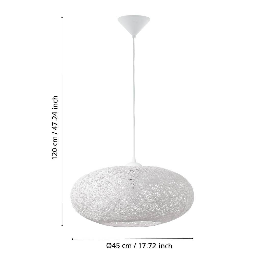 93373_DIMENSION_0001 | Eglo Romania Pendul CAMPILO E27 IP20 93373