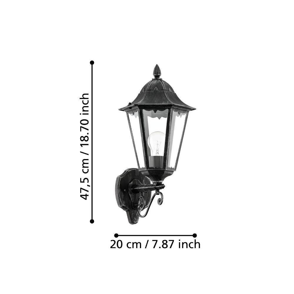 93457_DIMENSION_0001 | Eglo Romania Aplică NAVEDO E27 IP44 93457