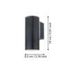 94102_DIMENSION_0001 | Eglo Romania Aplică RIGA LED GU10 2.8W IP44 94102