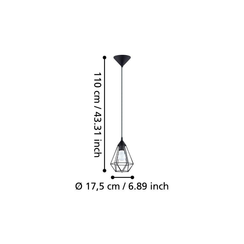 94187_DIMENSION_0001 | Eglo Romania Pendul TARBES E27 IP20 94187