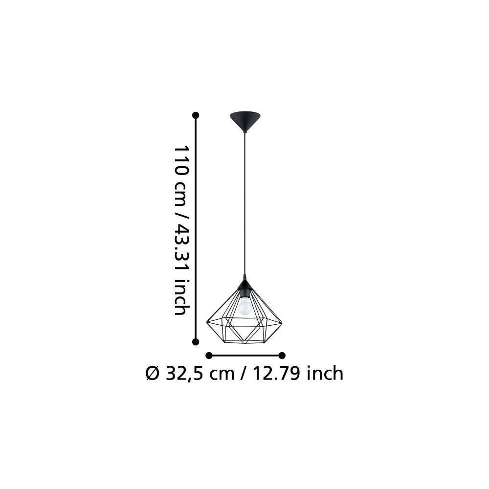 94188_DIMENSION_0001 | Eglo Romania Pendul TARBES E27 IP20 94188