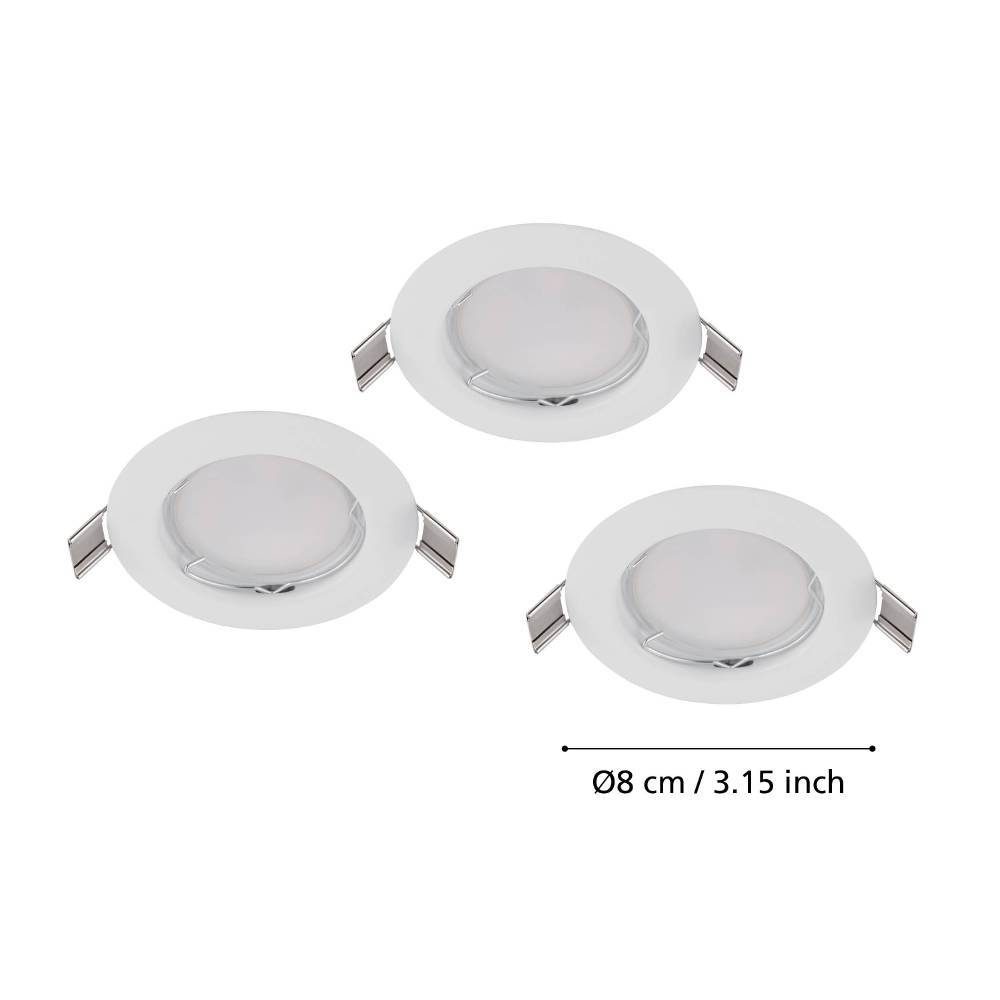 94235_DIMENSION_0001 | Eglo Romania Set 3 spoturi PENETO GU10 3X2.8W IP20 94235