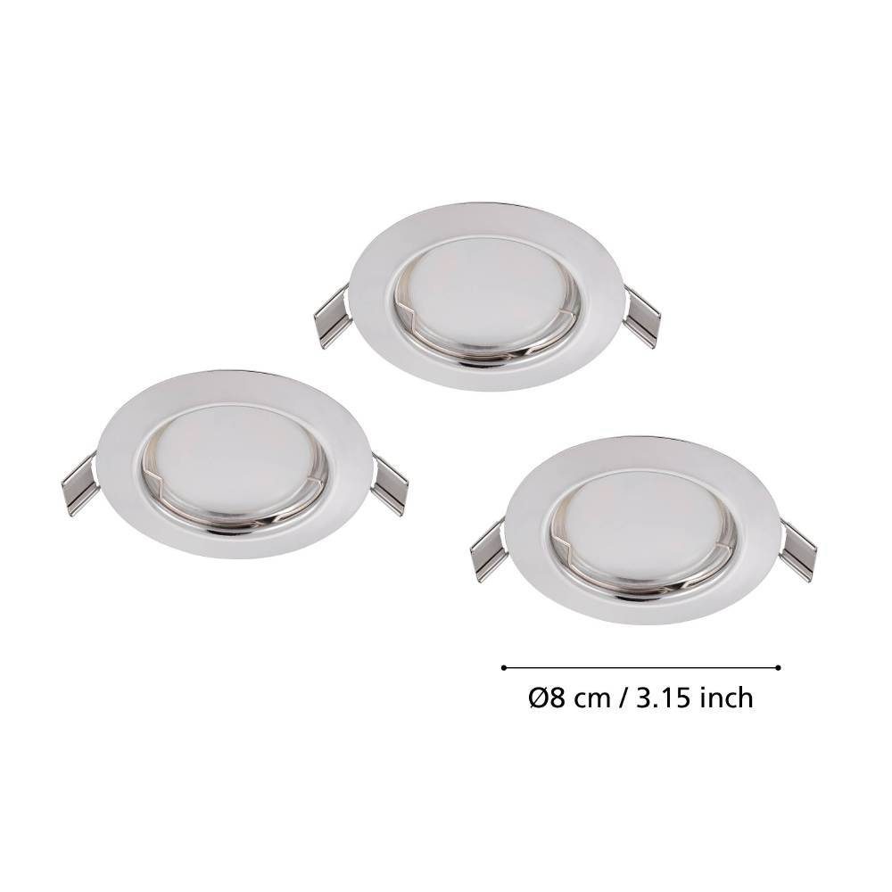 94236_DIMENSION_0001 | Eglo Romania Set 3 spoturi PENETO GU10 3X2.8W IP20 94236