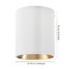 94503_DIMENSION_0001 | Eglo Romania Spot aplicat POLASSO LED 3.3W IP20 94503