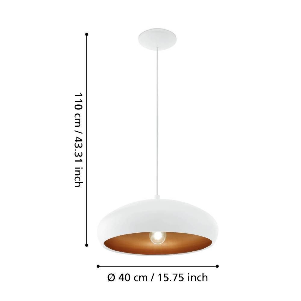 94606_DIMENSION_0001 | Eglo Romania Pendul MOGANO 1 E27 IP20 94606