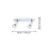 94959_DIMENSION_0001 | Eglo Romania Spot pe bară SARRIA GU10 2X4.5W IP20 94959