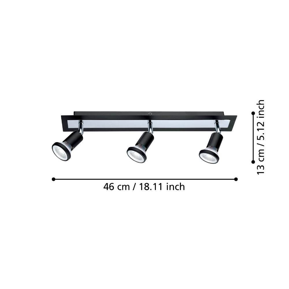 94965_DIMENSION_0001 | Eglo Romania Spot pe bară SARRIA GU10 3X4.5W IP20 94965