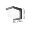 95097_DIMENSION_0001 | Eglo Romania Aplică DESELLA 1 LED 10W IP55 95097