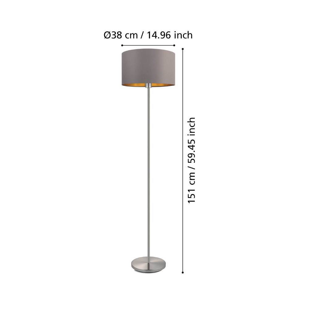 95171_DIMENSION_0001 | Eglo Romania Lampadar MASERLO E27 IP20 95171