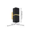 95373_DIMENSION_0001 | Eglo Romania Aplică PASSA LED GU10 2X3W IP20 95373