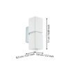95377_DIMENSION_0001 | Eglo Romania Aplică PASSA LED GU10 2X3W IP20 95377
