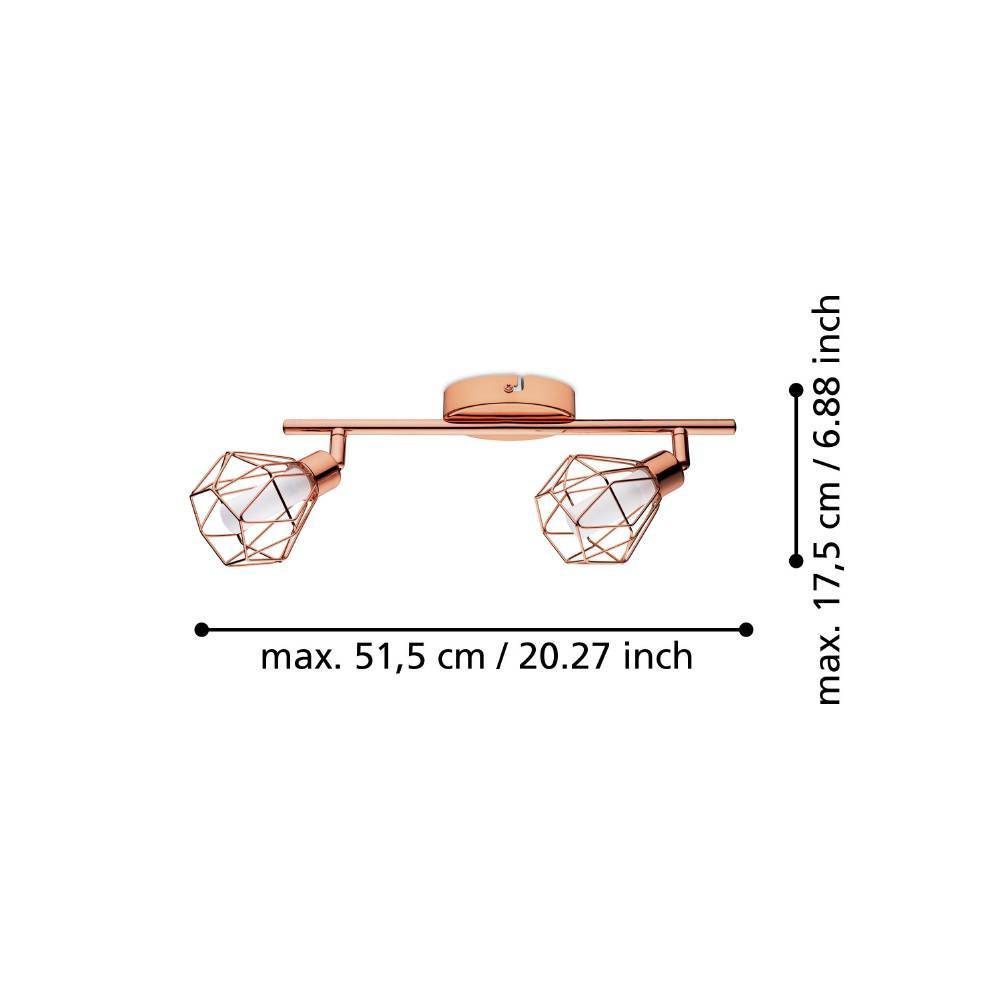95546_DIMENSION_0001 | Eglo Romania Spot pe bară ZAPATA G9LED 2X3W IP20 95546