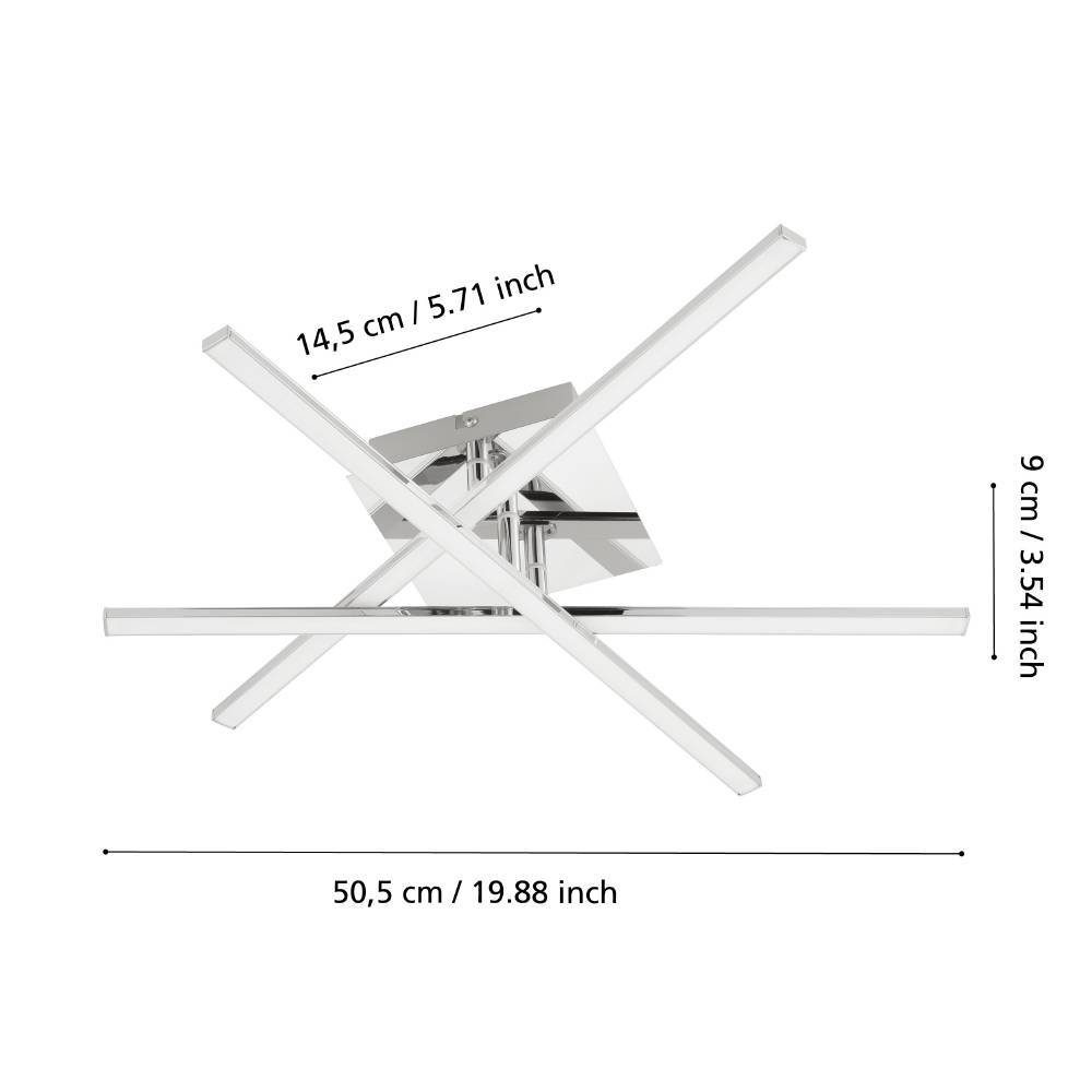 95567_DIMENSION_0001 | Eglo Romania Aplică/Plafonieră LASANA 1 LED 3X3.5W IP20 95567