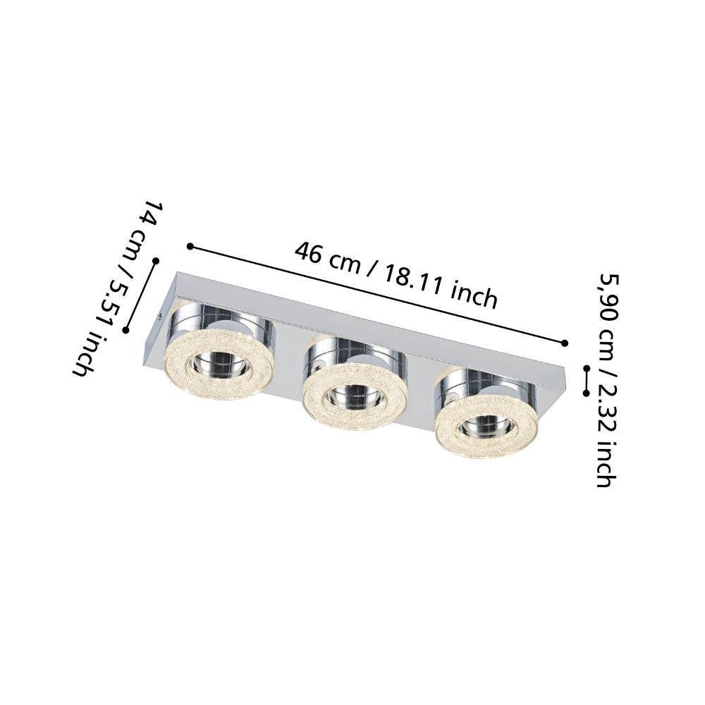 95663_DIMENSION_0001 | Eglo Romania Aplică/Plafonieră FRADELO 3X3.5W IP20 95663