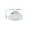 95821_DIMENSION_0001 | Eglo Romania Set 3 spoturi PINEDA LED 3X4.9W IP20/IP44 95821