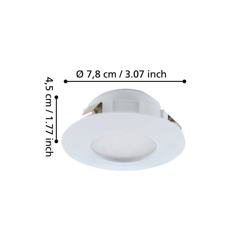 95821_DIMENSION_0001 | Eglo Romania Set 3 spoturi PINEDA LED 3X4.9W IP20/IP44 95821