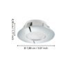 95822_DIMENSION_0001 | Eglo Romania Set 3 spoturi PINEDA LED 3X4.9W IP20/IP44 95822