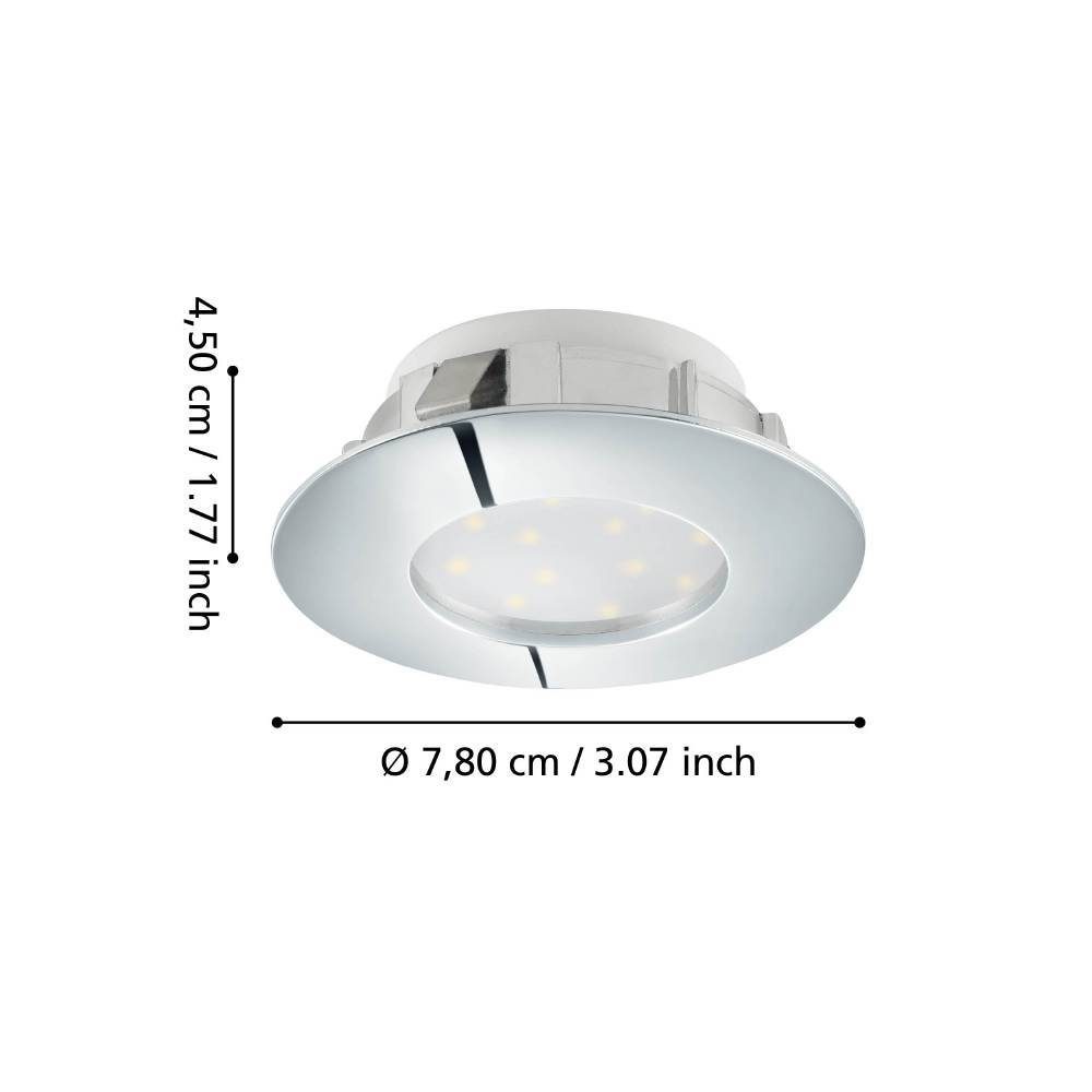 95822_DIMENSION_0001 | Eglo Romania Set 3 spoturi PINEDA LED 3X4.9W IP20/IP44 95822