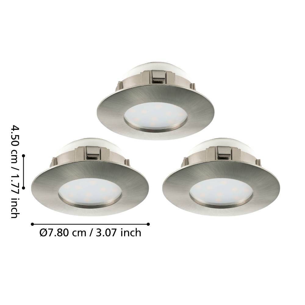95823_DIMENSION_0001 | Eglo Romania Set 3 spoturi PINEDA LED 3X4.9W IP20/IP44 95823