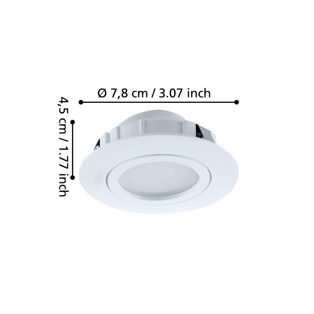 95851_DIMENSION_0001 | Eglo Romania Set 3 spoturi PINEDA LED 3X4.9W IP20 95851