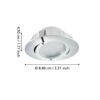 95852_DIMENSION_0001 | Eglo Romania Set 3 spoturi PINEDA LED 3X4.9W IP20 95852