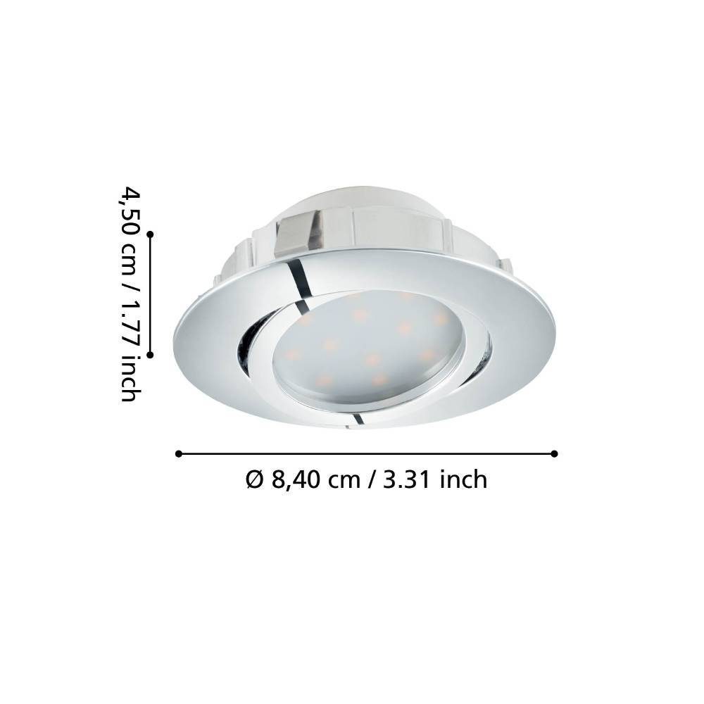 95852_DIMENSION_0001 | Eglo Romania Set 3 spoturi PINEDA LED 3X4.9W IP20 95852