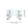 95995_DIMENSION_0001 | Eglo Romania Aplică/Plafonieră TAMARA 1 LED GU10 4X3W IP44 95995
