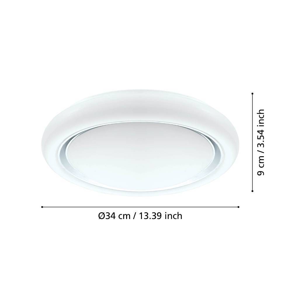 96023_DIMENSION_0001 | Eglo Romania Aplică/Plafonieră CAPASSO LED 18W IP20 96023