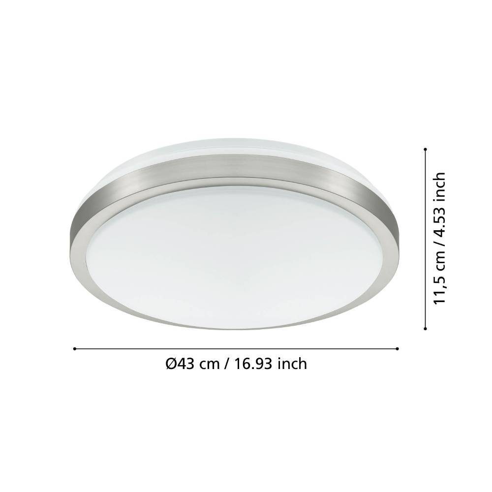 96034_DIMENSION_0001 | Eglo Romania Aplică/Plafonieră COMPETA 1 LED 20W IP20 96034