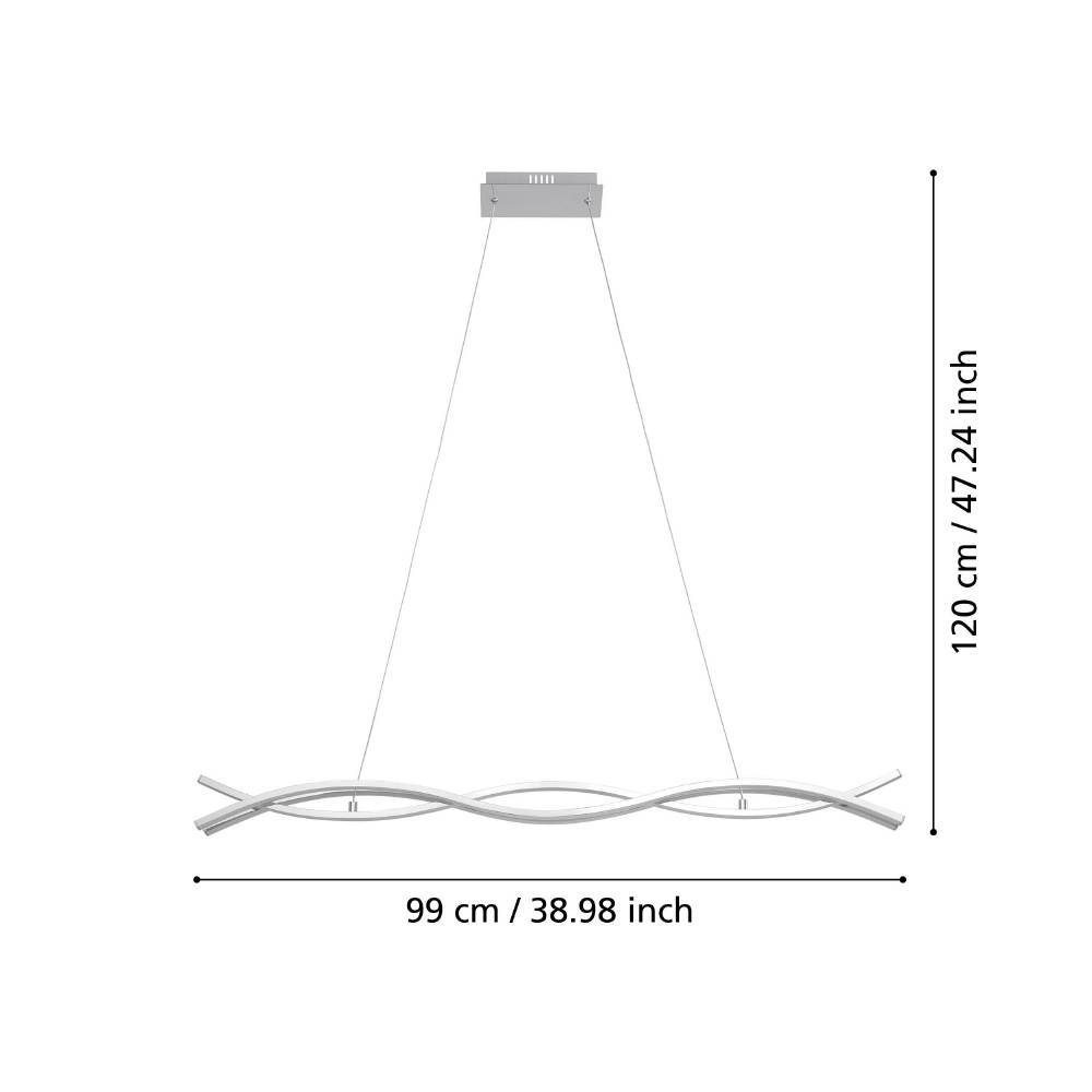 96102_DIMENSION_0001 | Eglo Romania Lustră LASANA 2 LED 35W IP20 96102