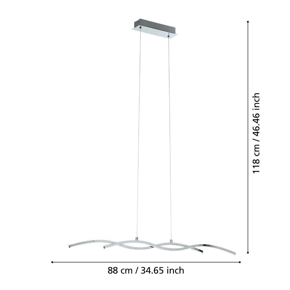 96103_DIMENSION_0001 | Eglo Romania Lustră LASANA 2 LED 19W IP20 96103
