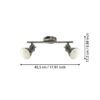 96553_DIMENSION_0001 | Eglo Romania Spot pe bară SERAS GU10 2X3W IP20 96553